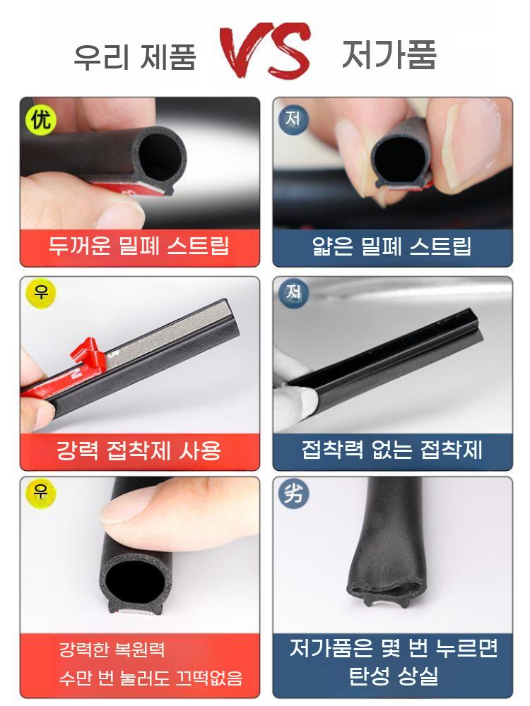 풍절음 소음차단 방수그루브 설치도구 자동차 고무몰딩 방음 흡음재 - 상세 이미지 4