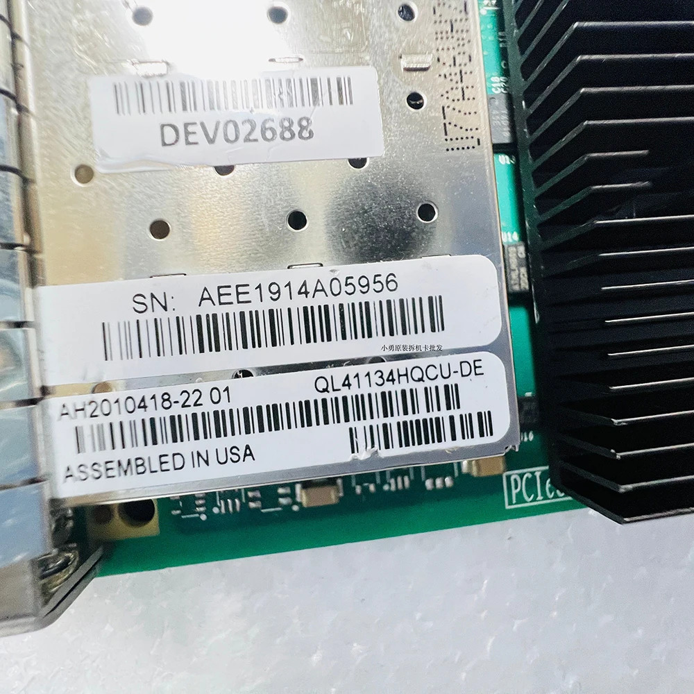 QLogic 047W4V NP0K8 SFP 4 포트기가비트 광섬유 네트워크 카드 QL41134HQCU-DE