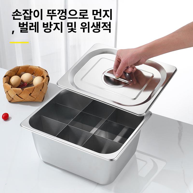 오뎅 밧드 칸막이 어묵 용기 바트 포차 매점 업소용 스텐 그릇 - 상세 이미지 5