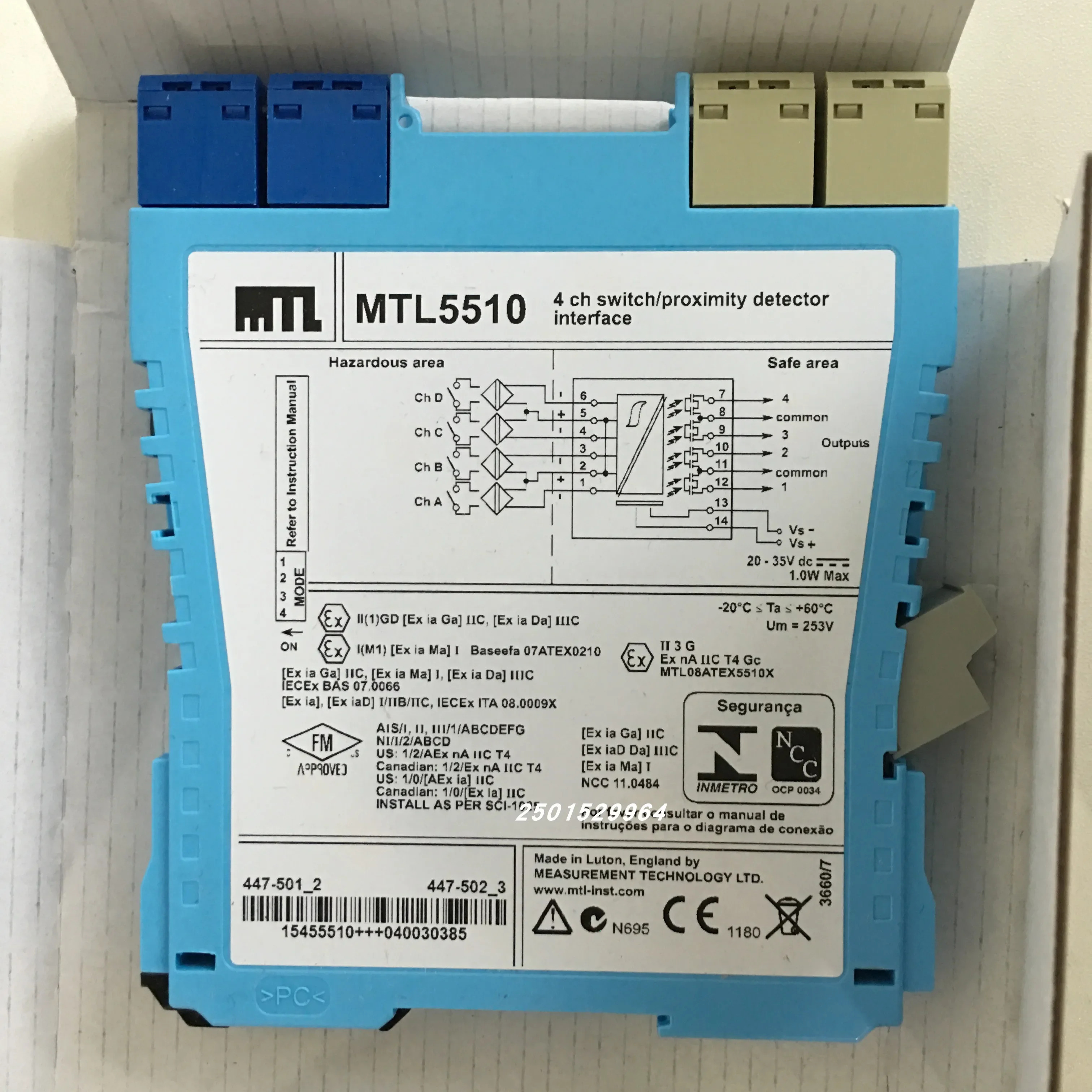오리지널 MTL 제너 안전 그리드 MTL5544