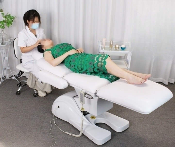 전동 미용 침대 왁싱 반영구 타투 피부 마사지 전용 전동 마사지베드 뷰티베드용 D01 올블랙 3모터 - 상품 이미지