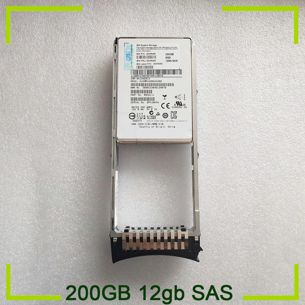 IBM 하드 V7000 200GB 12GB SAS SSD 00AR482 00AR329 00AR426용