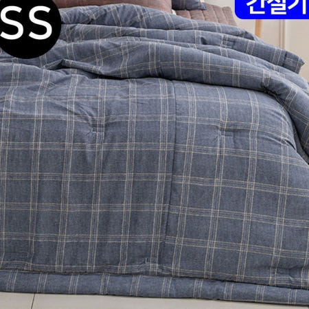 RI협력사 RNA 베이직체크 간절기 이불 슈퍼싱글 블루 마이크로모달이불