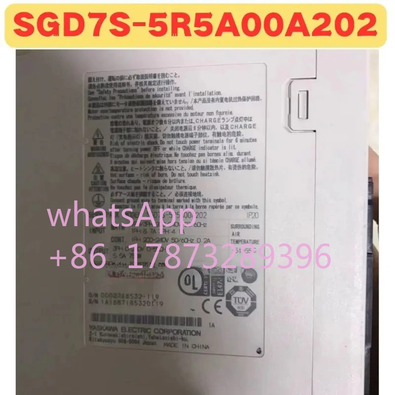 리퍼 서보 드라이브 SGD7S-5R5A00A202 SGD7S 5R5A00A202 정상 기능 완료 OK