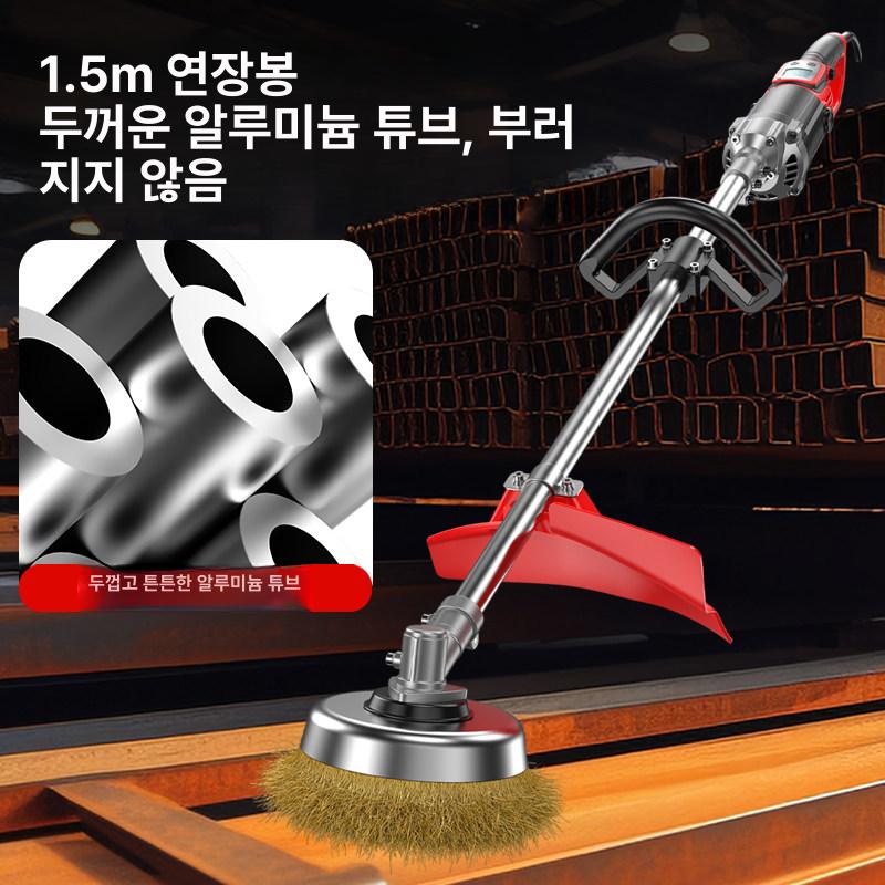 전동 녹제거기 철강 철근 이중롤 구조물 철골 브러시 9800w 13cm 브러시 2개 - 상세 이미지 3