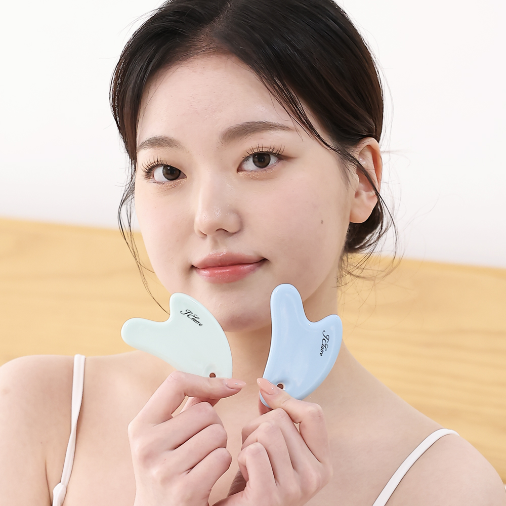 세라믹 괄사 하트 괄사 승모근 마사지 페이스 마사지 괄사 사용법