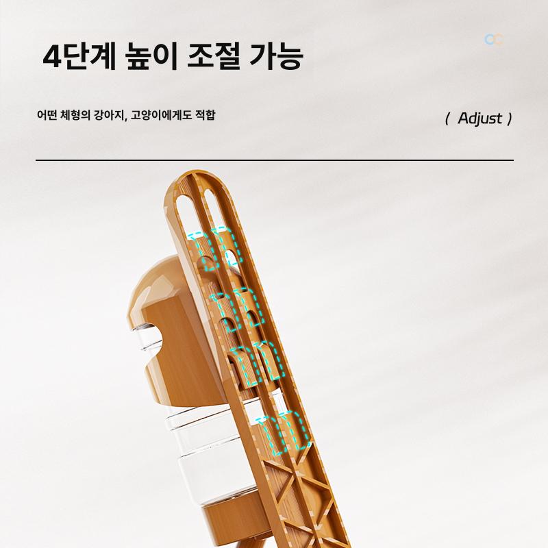 애견 급수대 식수 화이트 스탠드 음수대 강아지 물통 염소 반려동물 싱글 매트 볼 푸른 - 상세 이미지 5