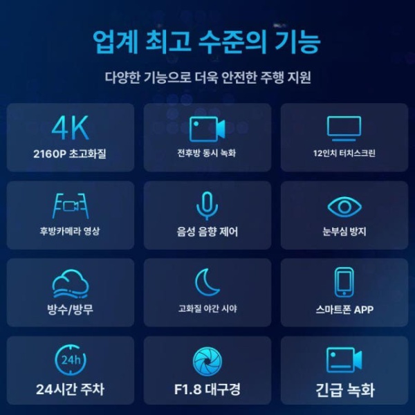 최첨단 풀스크린 룸미러 블랙박스 10인치 고화질 10인치 메모리 없음 공식 표준 패키지 단일 렌즈 - 상세 이미지 5