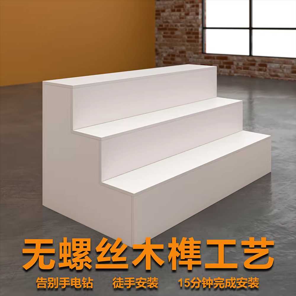 계단식 진열대 옷가게 디피 매대 베이커리 쇼룸 받침 80x40x40cm 2단 - 상세 이미지 2