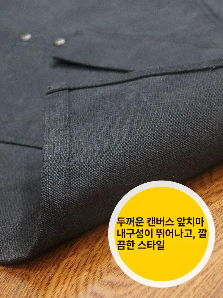 정원 공방 목수 작업 카페 데님 앞치마 작업용 캔버스 야외 꽃집 화방 - 상세 이미지 2