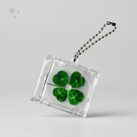 네잎클로버 CD 키링 수능 취업 합격 행운 부적 수험생 학생 응원 선물