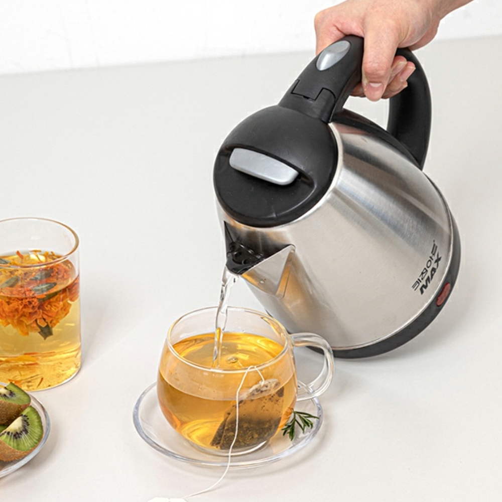 키친아트 스테인레스 무선 전기 포트 주전자 1.5L 1.8L 커피포트 가정용 사무실 캠핑 - 상세 이미지 5