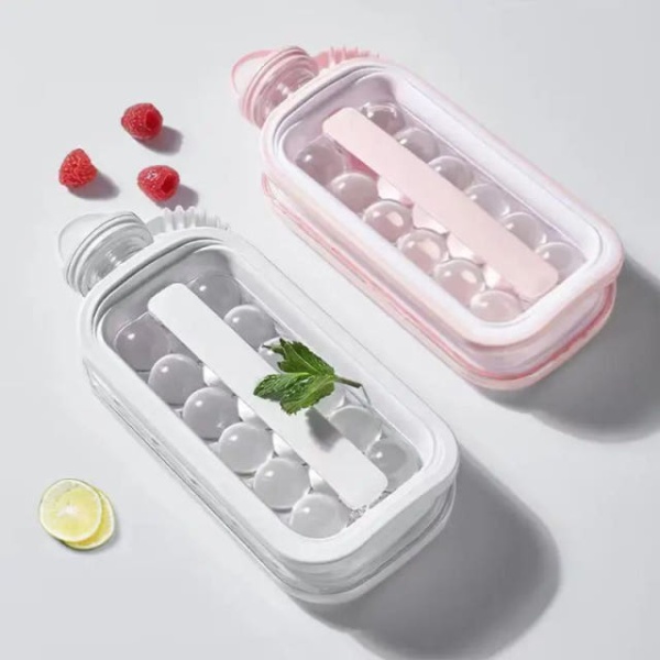 간편제작 실리콘 얼음틀 비접촉 통 DIY 얼음 트레이 원형얼음틀 각얼음틀 실리콘통 블루 아이스 7.2x6.1x7.7cm - 상세 이미지 4