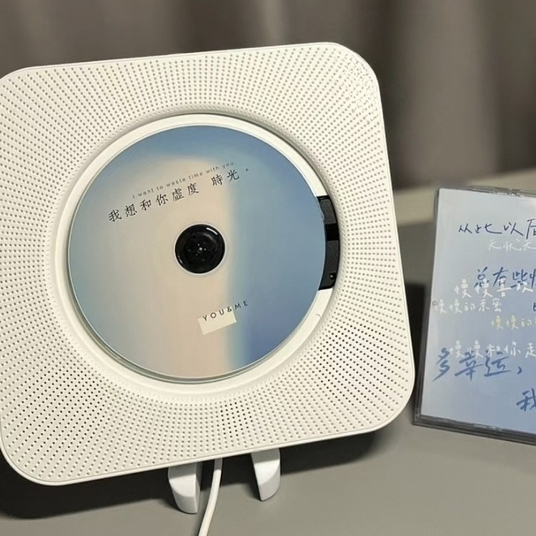 벽걸이 CD플레이어 블루투스 라운드 사각 디자인 고음질 CD플레이어 시디 CDP 고풍 - 상세 이미지 2