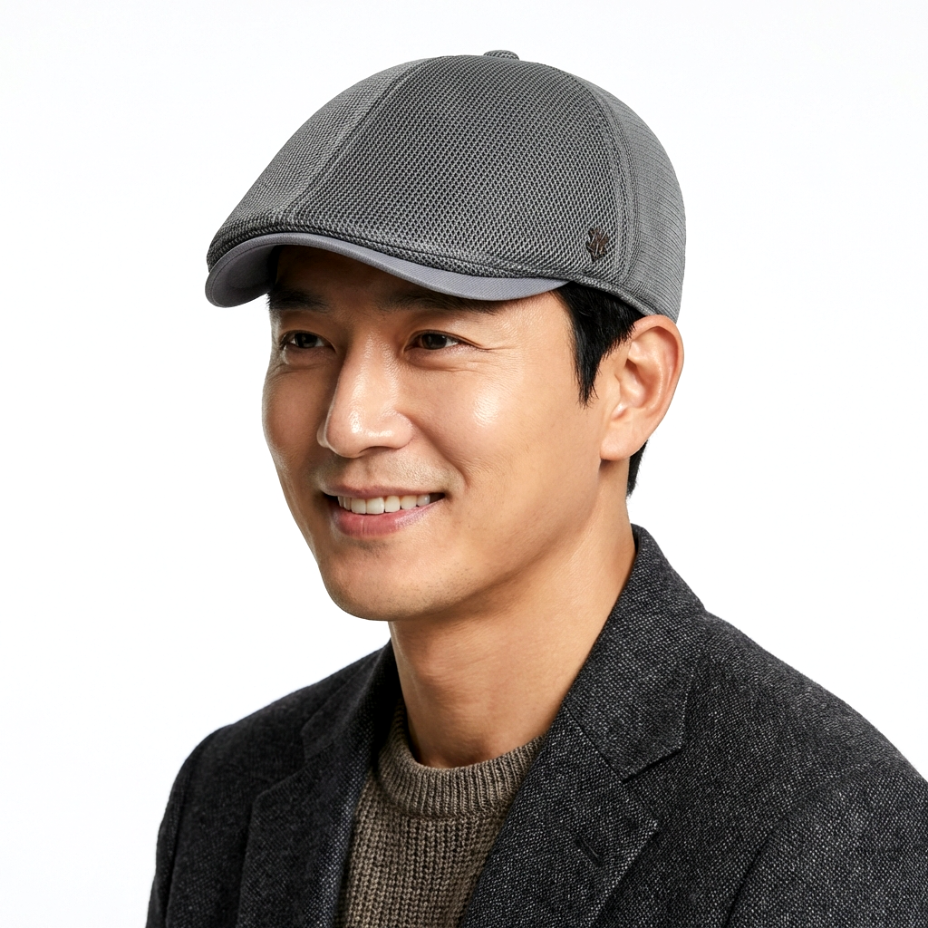 도리구찌 모자 어르신 중년 남성 교수 메쉬 헌팅캡 모자 xl - 상세 이미지 2