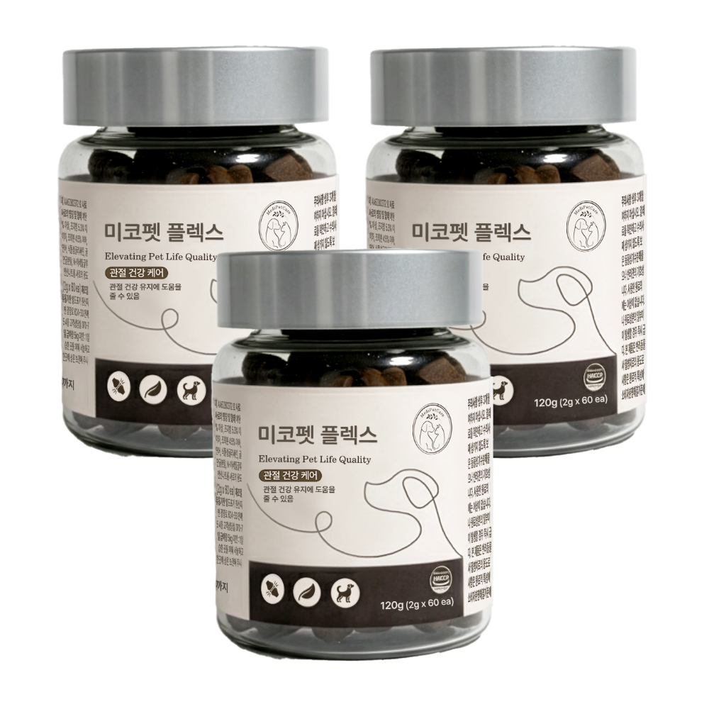메디펫케어 강아지 반려견 슬개골 관절염 미코펫 플렉스 영양제 관절건강, 120g, 3개 - 상품 이미지