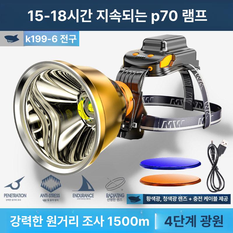 캠핑 헤드랜턴 충전식 led 강력 헤드라이트 후레쉬 프리즘 랜턴 렌턴 센서 등산 작업용 - 상세 이미지 3