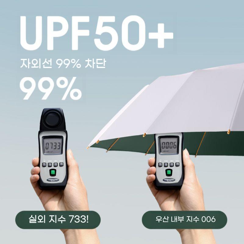 양우산 겸 차단 자동우산 양산 UPF50 우산 자외선 UPF50+ UV - 상세 이미지 4