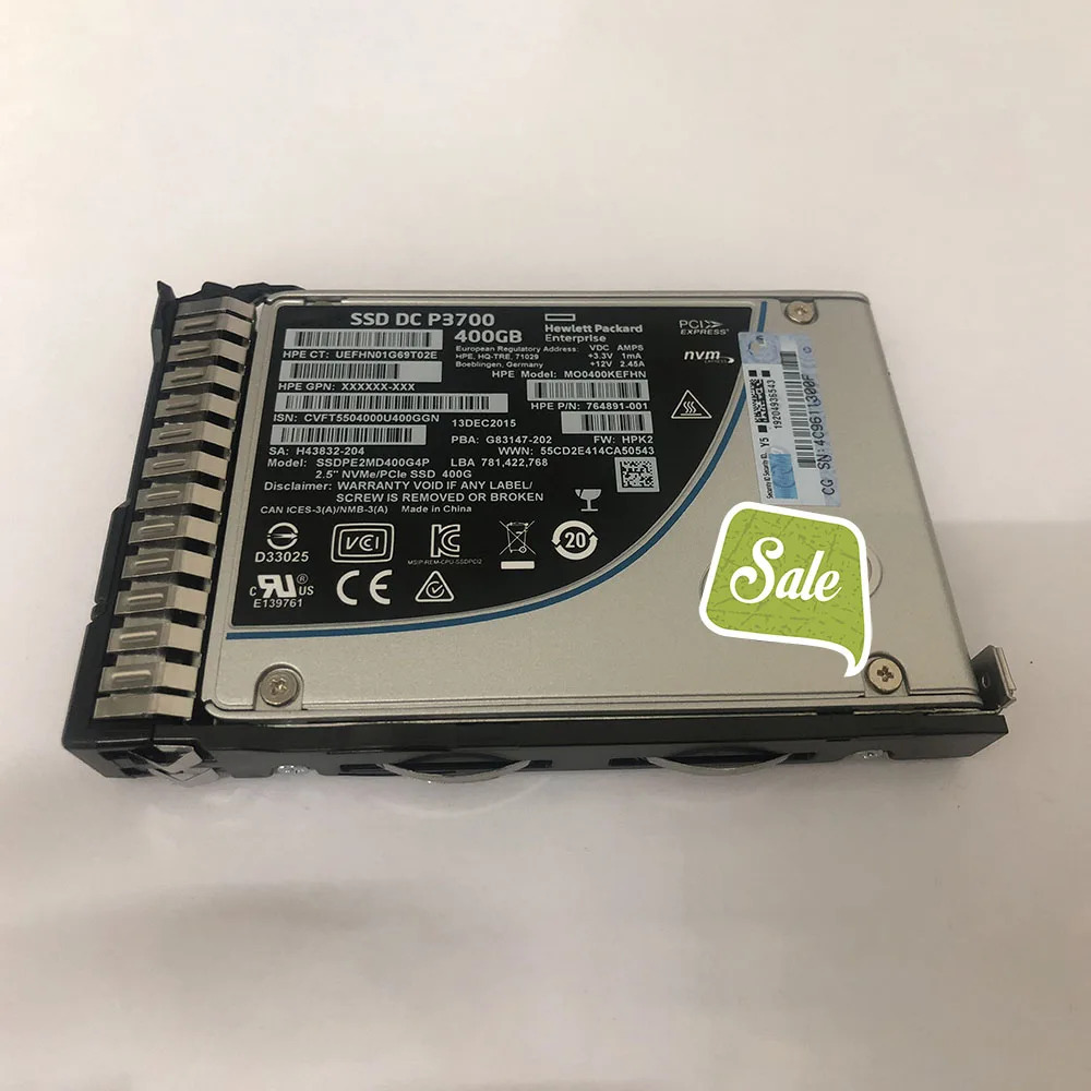 736936 -B21 765059 -001 400GB 2.5 NVME SAS P3700 SSD