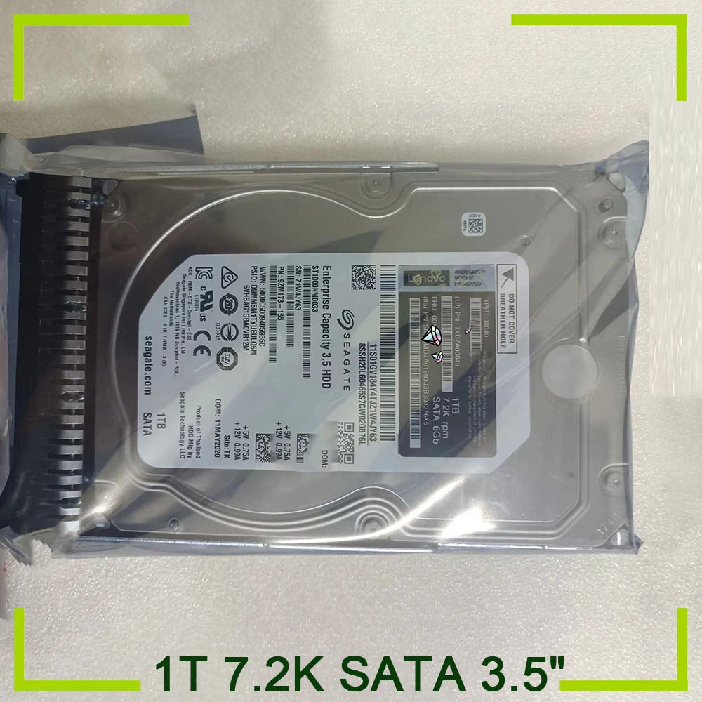 하드 FRU 1T 7.2K SATA 3.5인치 00YK044 SR550 SR650용