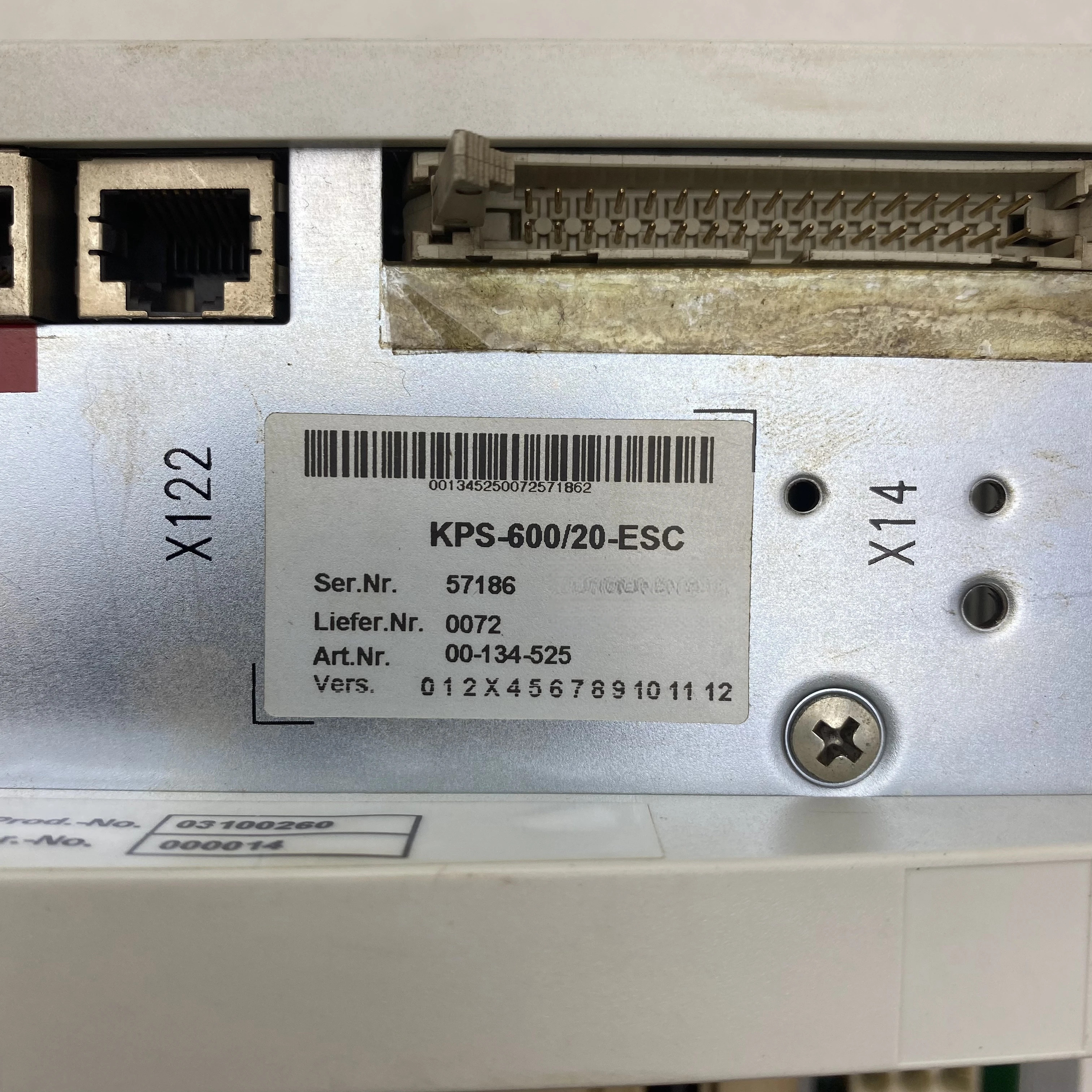KPS-600/20-ESC 아트. Nr.00-134-525상태로 리퍼 컨트롤러