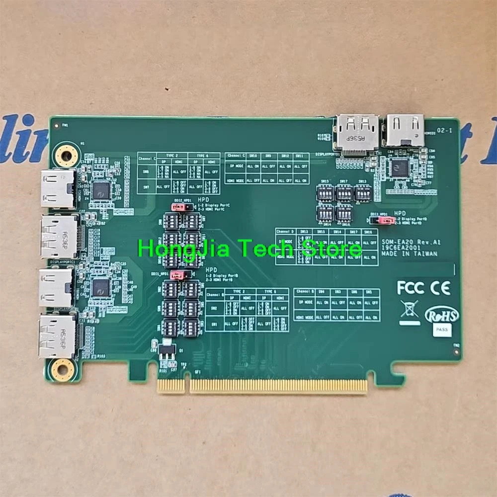 어드밴텍 어댑터 카드 SOM-EA20 REV.A1 PCIex16-SOM-DB5720 개발보드와 호환되는 2개HDMI 2개DP 포트