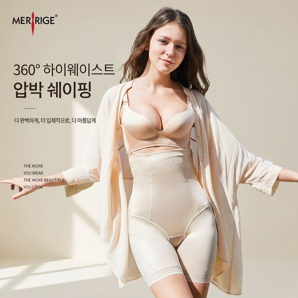 메리지0099 하이웨스트 보정거들 여름보정속옷 이미지 6