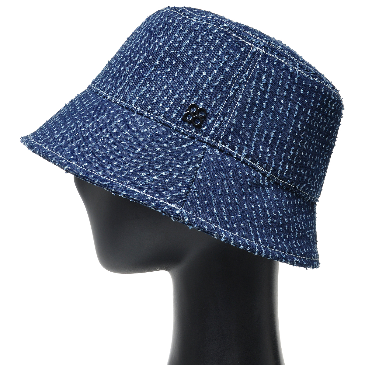 DPU003 펀칭 데님 여성 벙거지모자 버킷햇 봄 가을 여행 외출 모자 - 상품 이미지