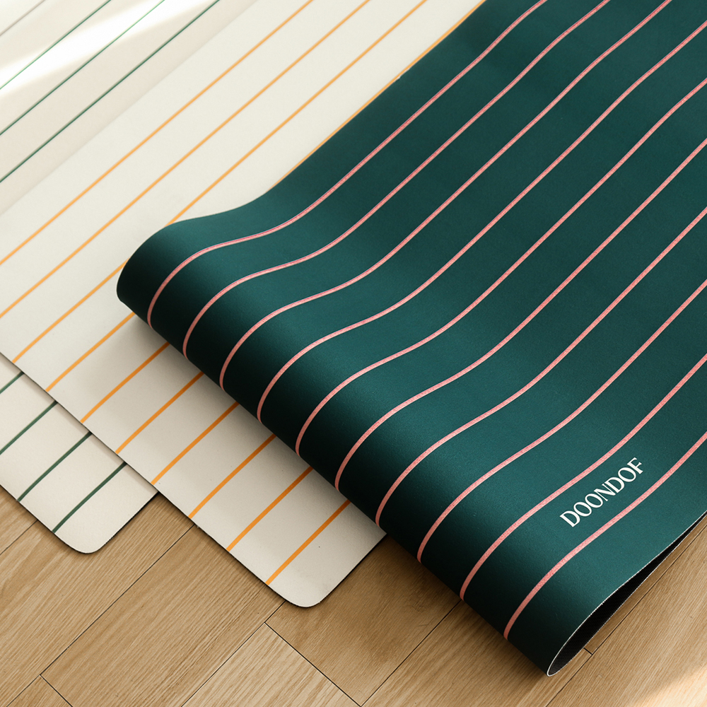 도온도프 주방 매트 빨아쓰는 규조토 발매트 욕실 현관 베란다 싱크대 도트딥그린, 45x210cm