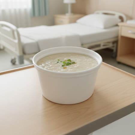 환자용 죽그릇 병원용 뚜껑 국산 PC 후식볼 식기