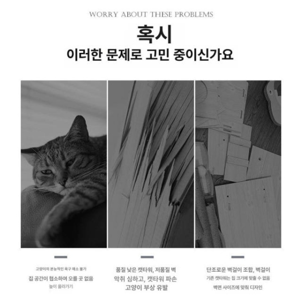 프리미엄 캣폴 벽걸이 윈도우 고양이 선반 놀이터 확장 나사 전망대 - 상세 이미지 2