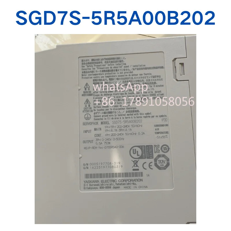 리퍼 SGD7S-5R5A00B202 서보 드라이브 750W Ok