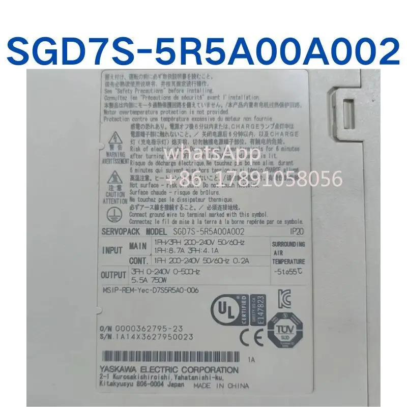 리퍼 SGD7S-5R5A00A002 서보 드라이브 Ok