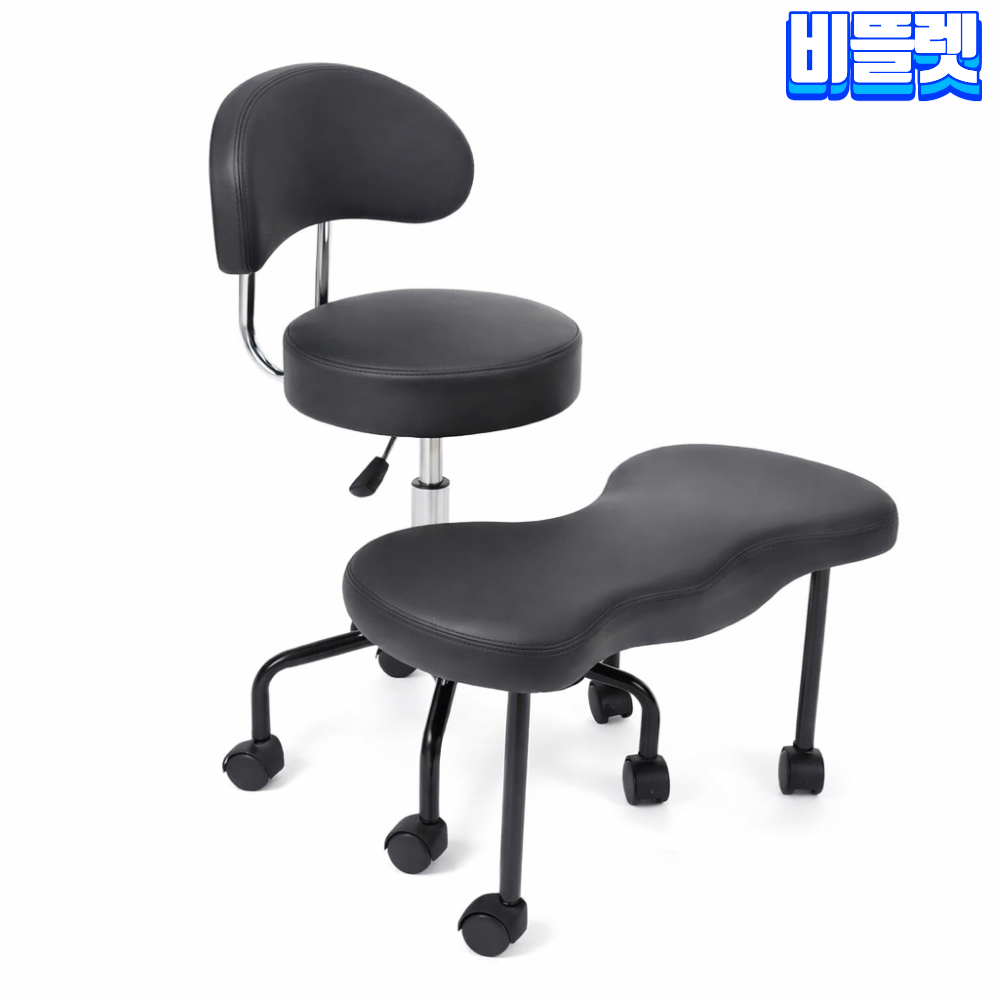 비뜰렛 양반다리의자 이동식 아빠다리 의자 등받이 높이조절 허리편한 재택근무 다리꼬는 - 상품 이미지