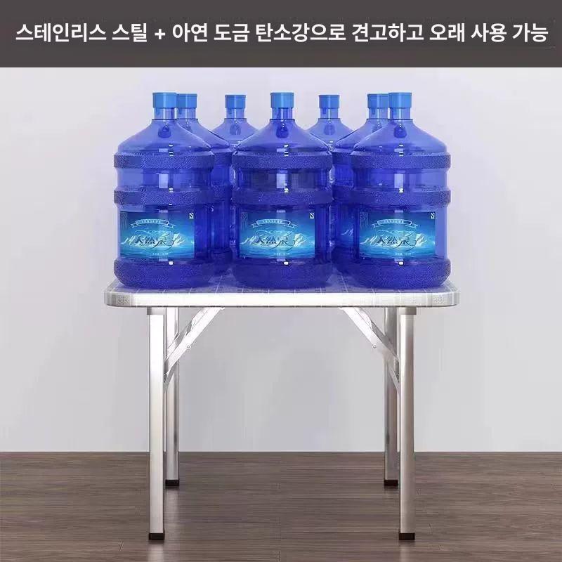 접이식 테이블 작업대 발코니 테라스 탁자 업소용 식당용 5. 원형 118cm 77cm - 상세 이미지 5