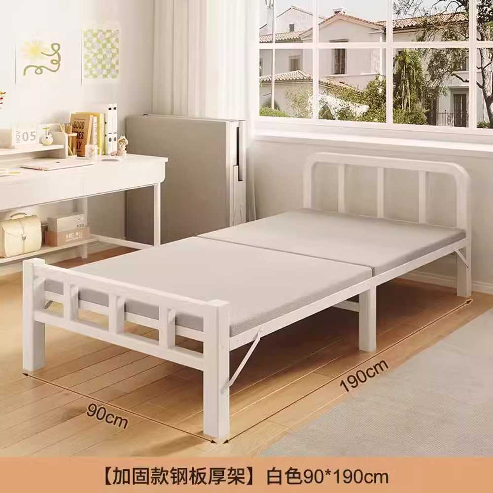 접이식 침대프레임 매트리스 갈비살 철제 조립식 폴딩 190x70cm 화이트프레임 / 세트 이미지 8