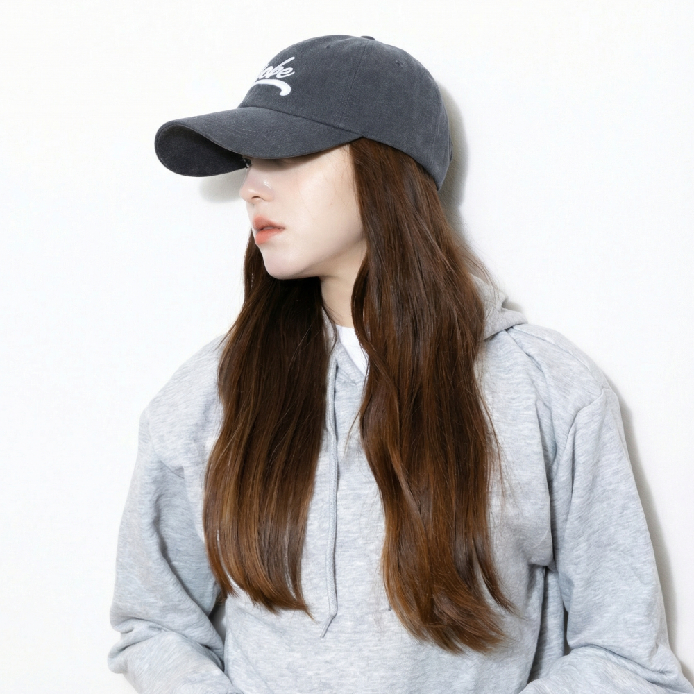 유미비 피그먼트 대두모자 얼굴작아보이는 빅사이즈 깊은 볼캡 캡모자 상품 이미지