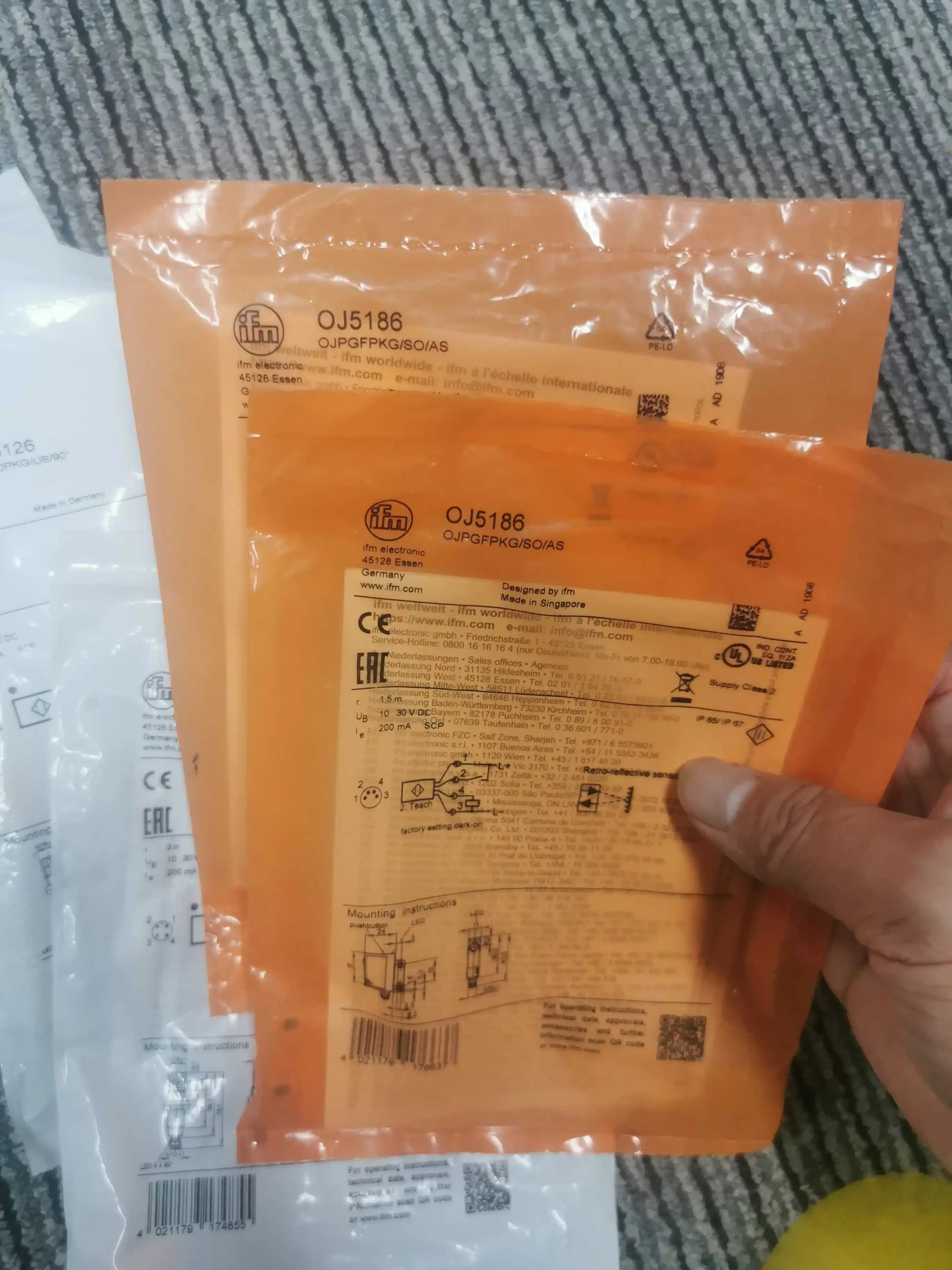 오리지널 IFM 센서 OJ5185 OJ5126 OJ5186 OG5126