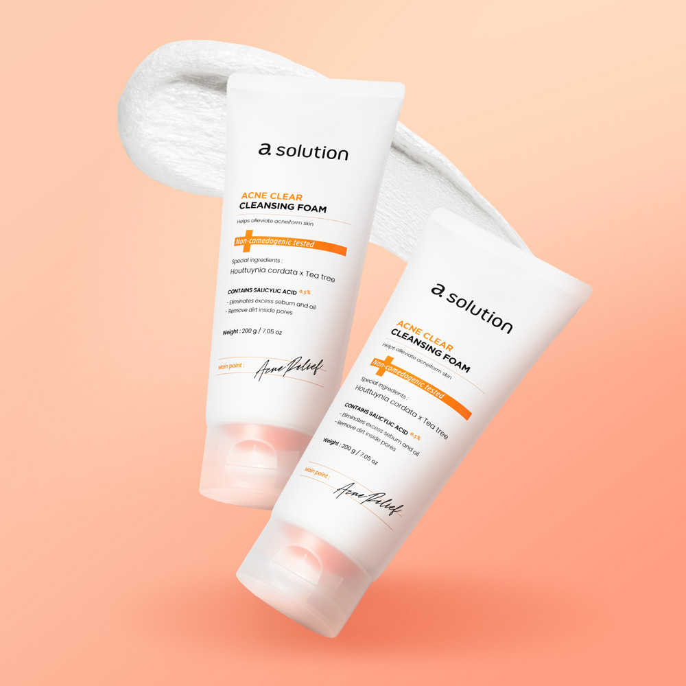 에이솔루션 아크네 클리어 클렌징 폼 200ml, 2개 제품 이미지