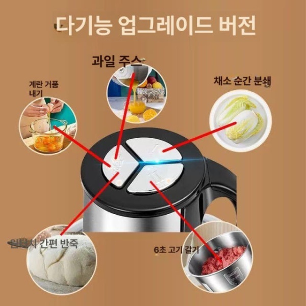 전문가용 다용도 야채 다지기 마늘 슬라이서 상업용 식당 24년 2l 3단 250와트+1세트 - 상세 이미지 4