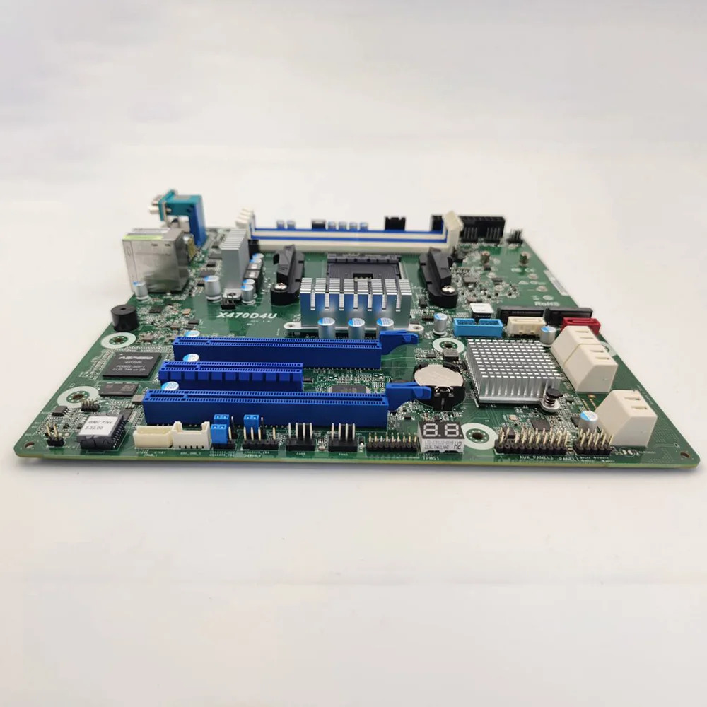 ASRock호환 서버 마더보드X470D4U는 3/4/5000 시리즈 AM4 IPMI를 지원