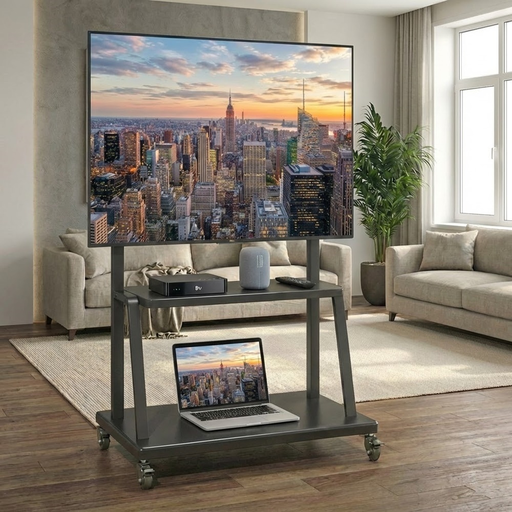 이동식 tv 스탠드 높은 특대형 무빙 전자칠판 거치대 254cm(100인치) - 상세 이미지 4