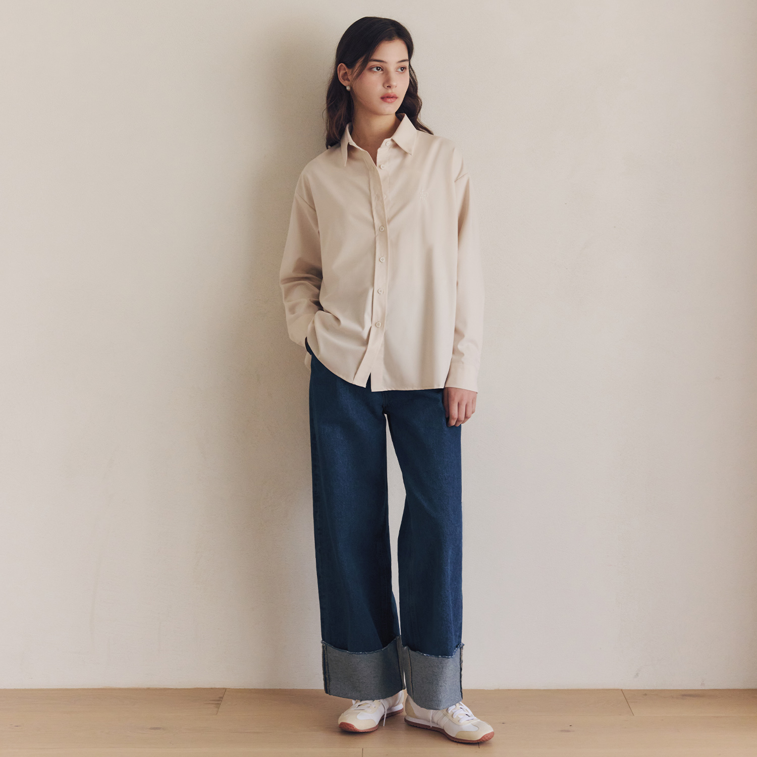 [제로스트릿] 롤업 데님 팬츠 ROLL-UP DENIM PANTS / INDIGO - 상세 이미지 3