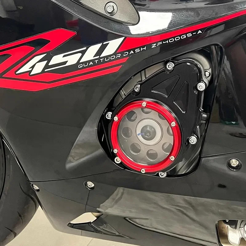 왼쪽 엔진 투명 사이드 커버 마그네틱 모터 보호 장식 액세서리 450rr 적가능