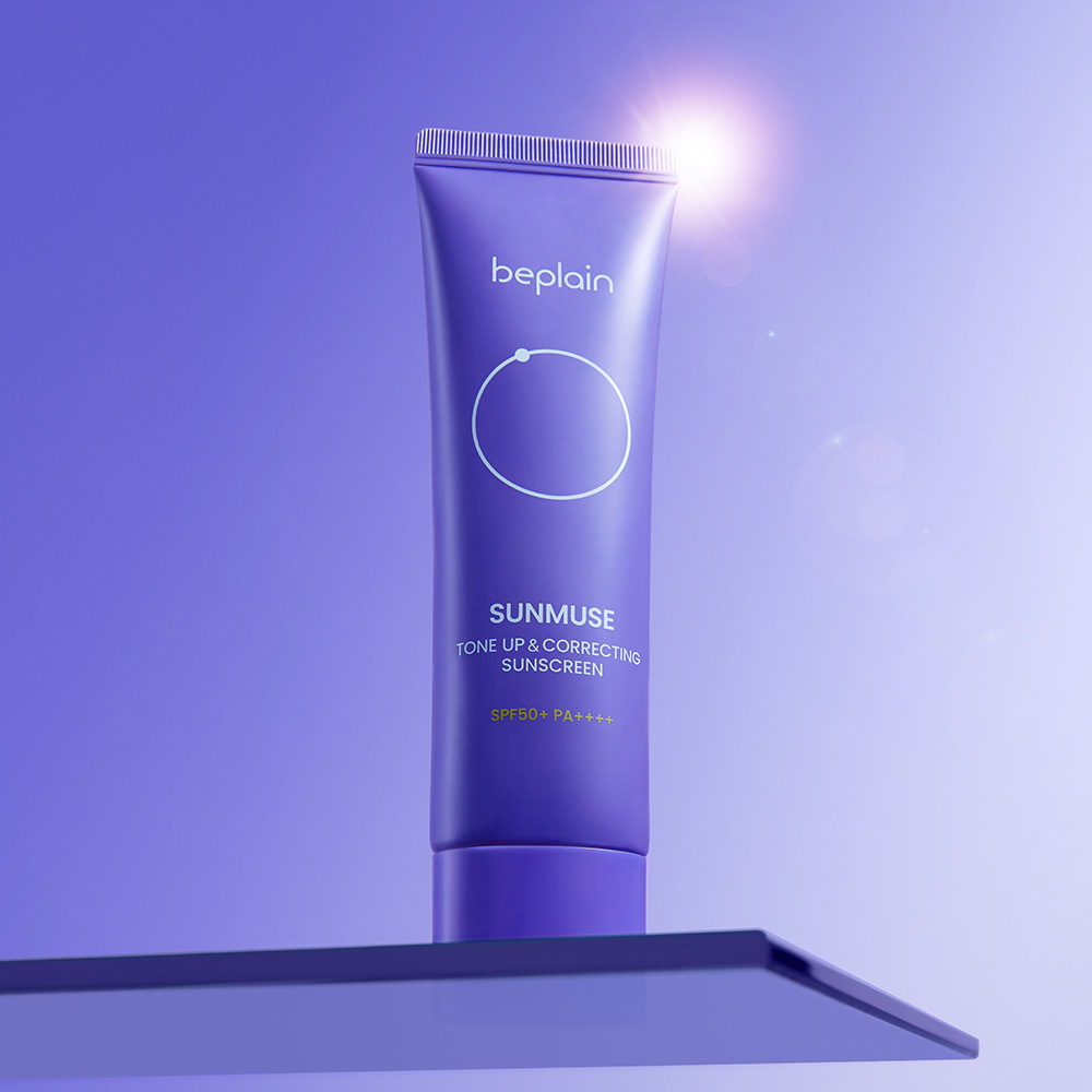 비플레인 선뮤즈 톤업&코렉팅 선크림 (SPF50+/PA++++) 50ml, 1개 - 상품 이미지