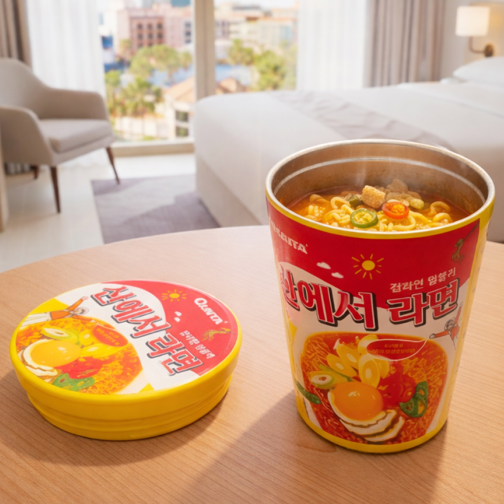 쿤타 산에서라면 컵라면 텀블러 스테인레스 304 휴대용 죽통 보온밥통 이미지 6