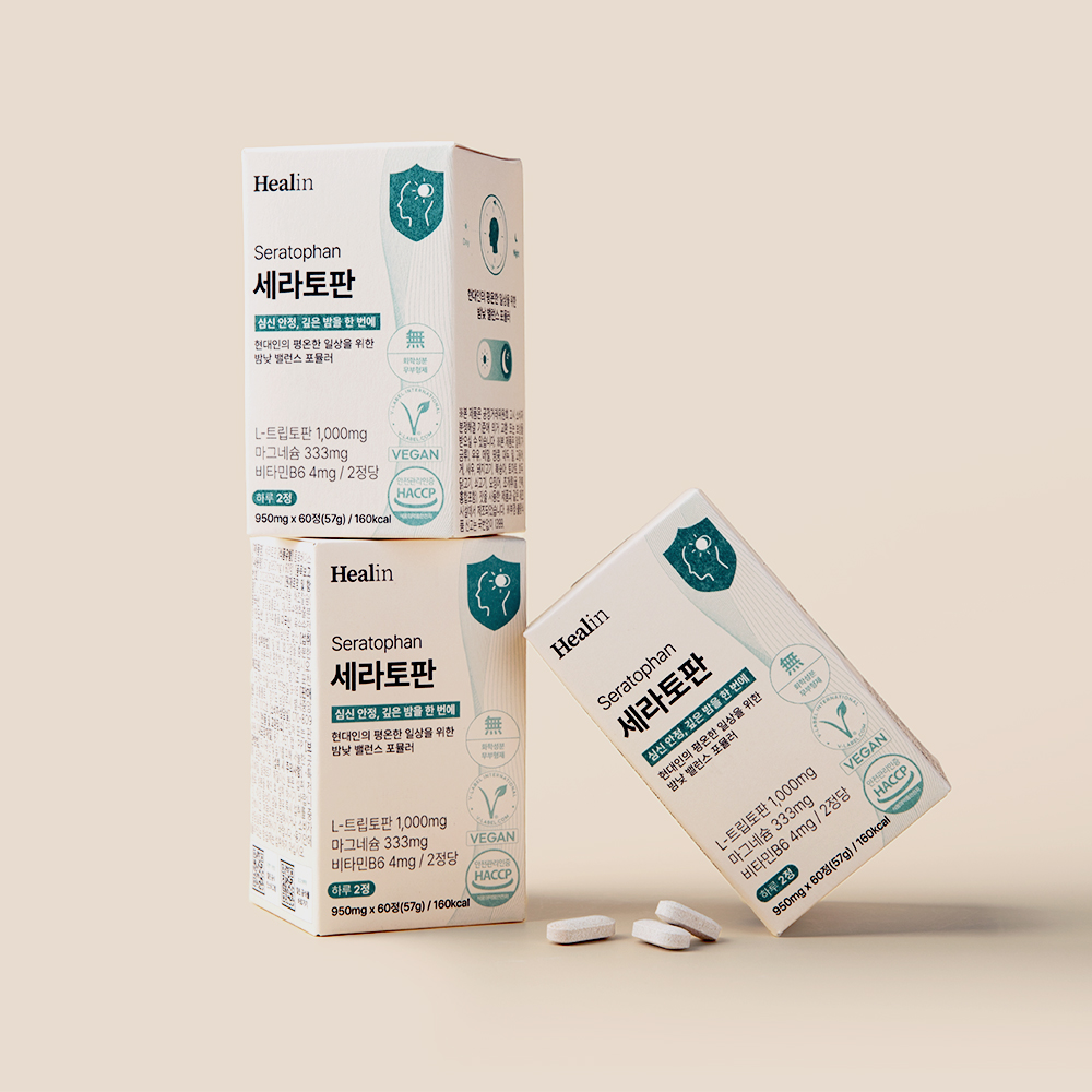 힐린 세라토판 L 트립토판 세로토닌 세르토닌 전구체 60정, 3개 제품 이미지