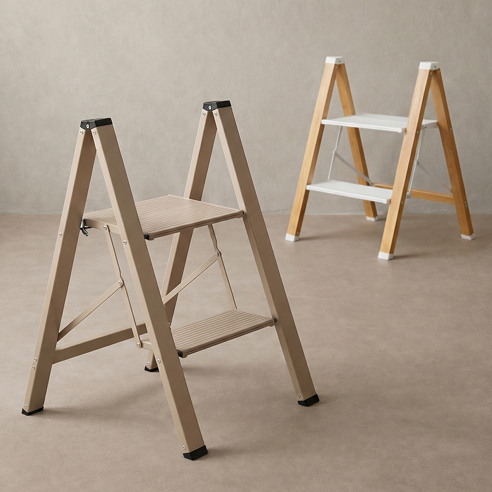 로티홈시스 접이식 사다리 가정용 A형 알루미늄 2단 미니 이동식 작업 발판 계단 DL2 이미지 1