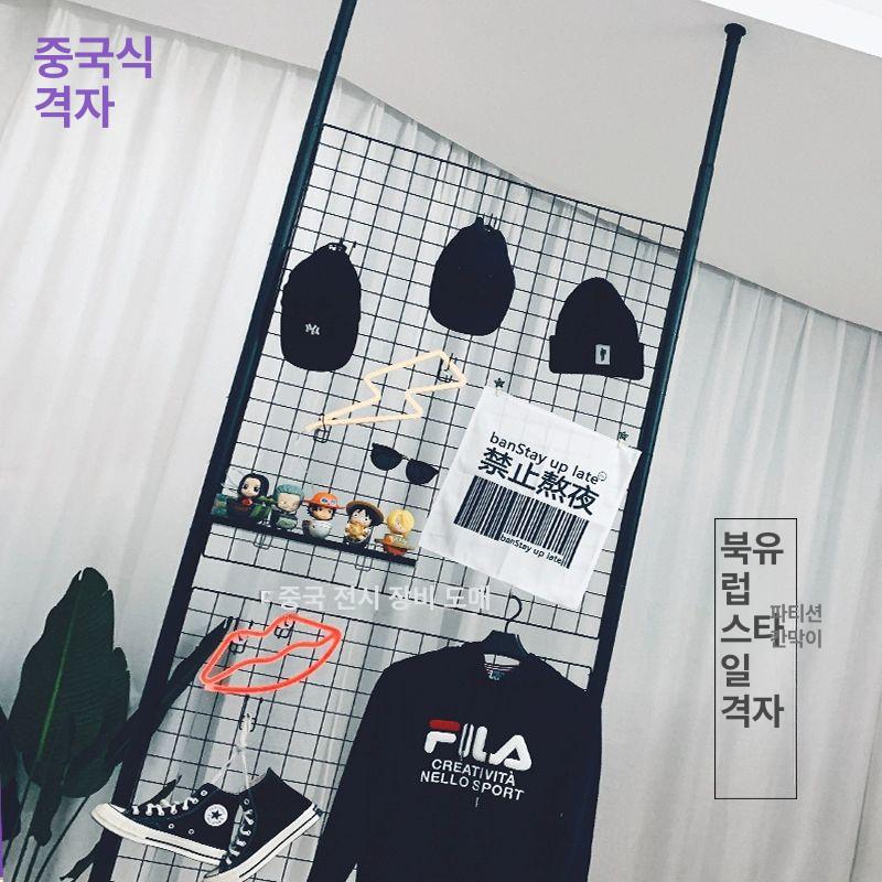 철제 네트 망 블랙 전시대 파티션 마트 블랙 120 x 60cm 메쉬 스크린 세트 - 상세 이미지 3