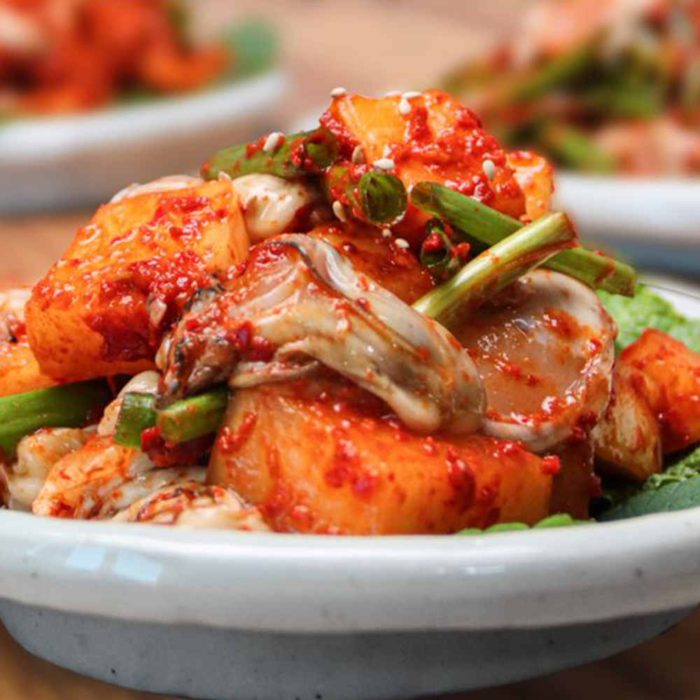 [통영직송-무배]생굴 무생채 무침 1kg 굴깍뚜기 생굴부추김치 대굴 당일생산 제철진미 이미지 7